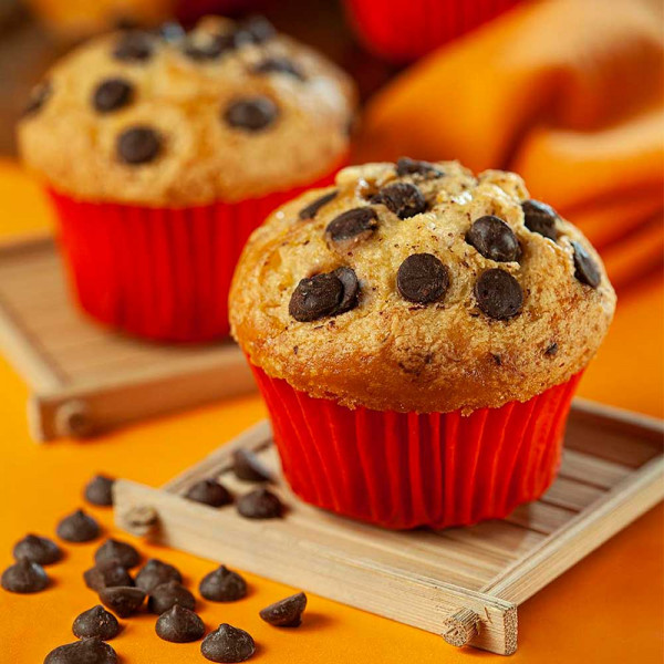 Muffin Baunilha c/ Gotas de Chocolate 70g x 6 un